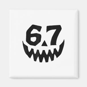 Íman Número 67 Correspondente Seis Sete 6 7 Meme 6 7 Di