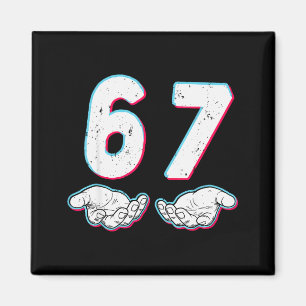 Íman Número 67 Correspondente Seis Sete 6 7 Meme 6-7 Di