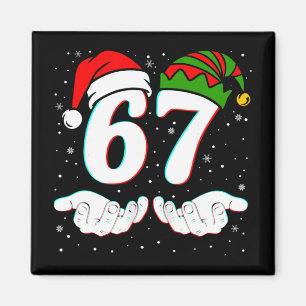 Íman Número 67 Correspondente Seis Sete 6 7 Meme 6-7 Na