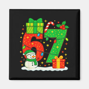 Íman Número 67 Meme Casal de Natal Correspondente 67 Se