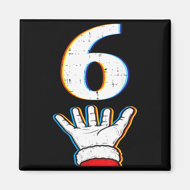 Íman Número 6 Correspondente 67 Meme Natal Pijamas Home (Frente)