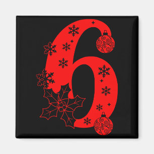 Íman Número 6 Dito de Meme Engraçado 67 Seis Sete Natal