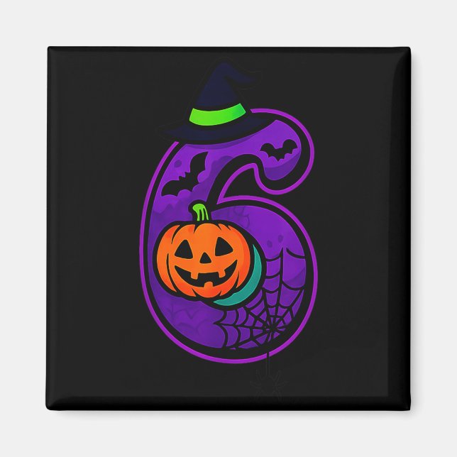 Íman Número 6 Dito Meme Divertido 6 7 Seis Sete Hallowe (Frente)