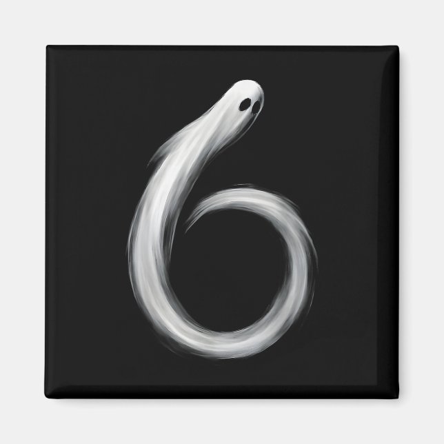 Íman Número 6 Fantasma Divertido Seis Sete 67 Meme de H (Frente)