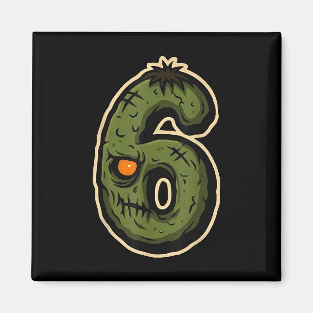 Íman Número 6 Monstro 67 Meme Casal Combinando Hallowee (Frente)