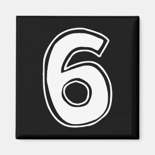 Íman Número 6 Seis Sete 6 7 Meme 67 Divertido Aniversár