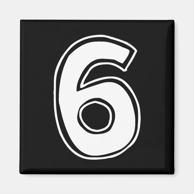 Íman Número 6 Seis Sete 6 7 Meme 67 Divertido Aniversár (Frente)