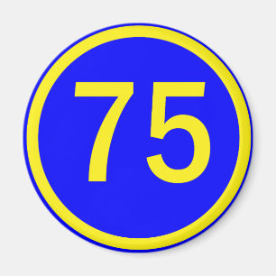 Íman número, 75, em um círculo