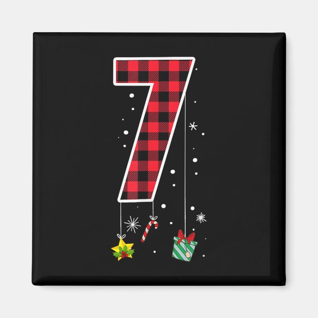 Íman Número 7 Dito Meme Engraçado 6 7 Seis Sete Natal (Frente)