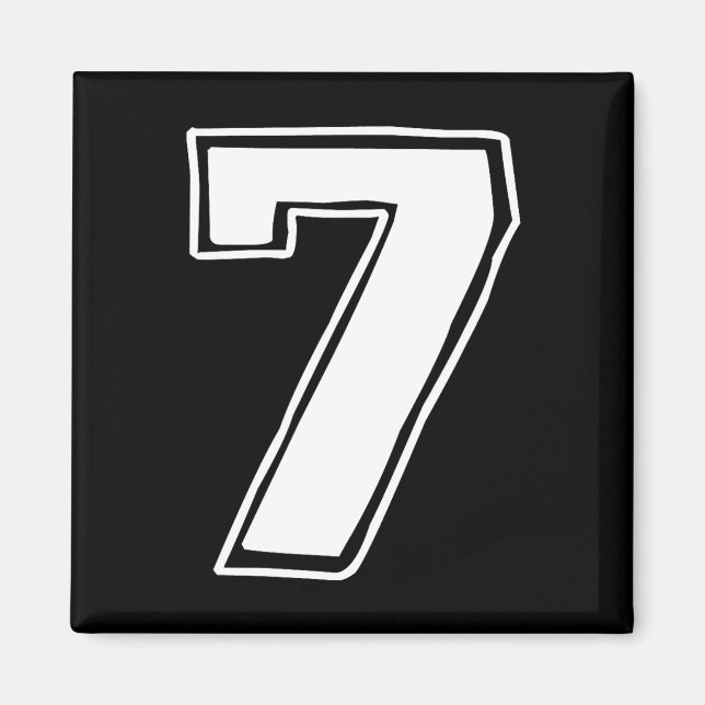 Íman Número 7 Seis Sete 6 7 Meme 67 Engraçado Aniversár (Frente)