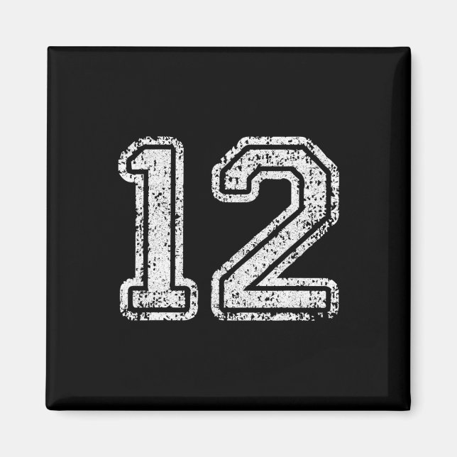 Íman Número da Camisa 12 Doze Número de Futebol Present (Frente)