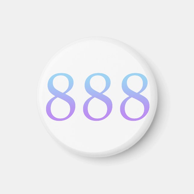 Íman Número do Anjo 888 - Equilíbrio  (Frente)