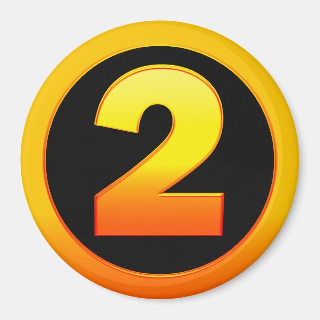 Íman Número Dourado 2 (Frente)