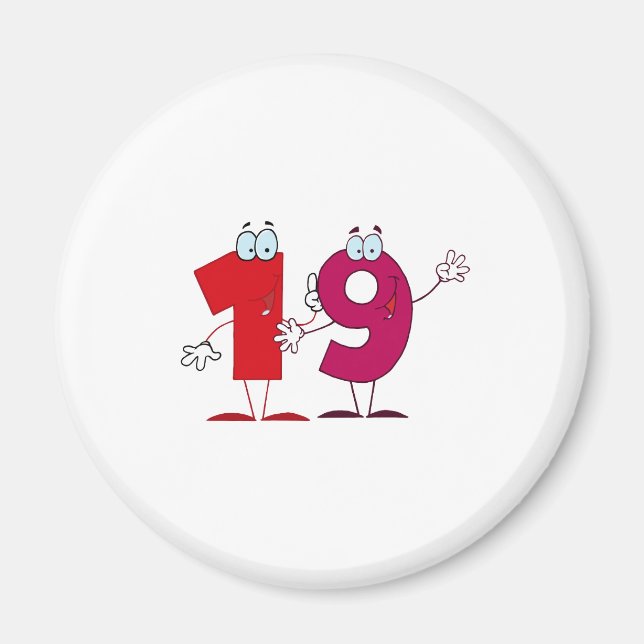 Íman Número Feliz 19 (Frente)