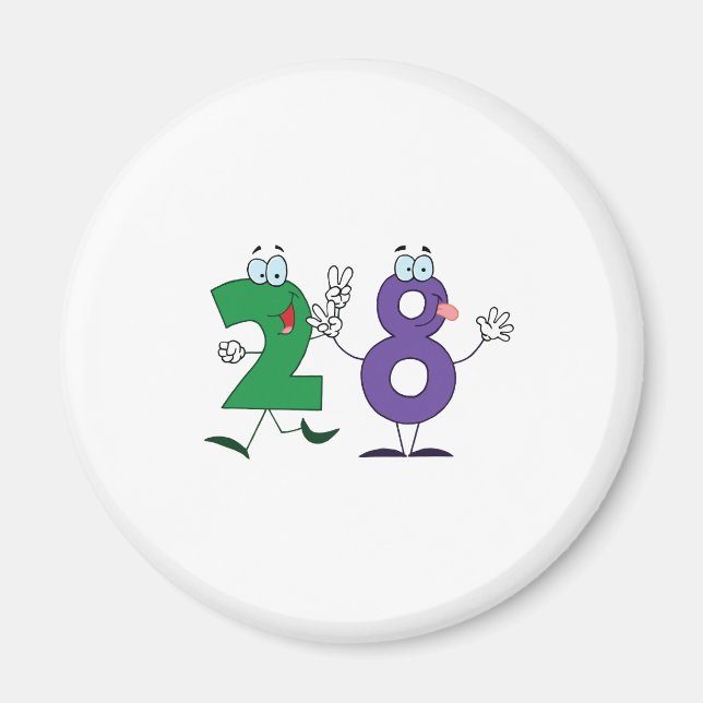Íman Número Feliz 28 (Frente)