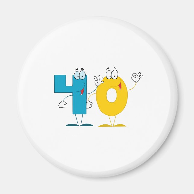 Íman Número Feliz 40 (Frente)