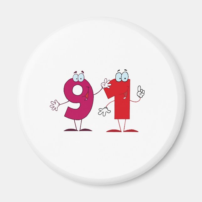 Íman Número Feliz 91 (Frente)