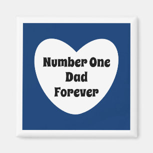 Íman Número Um Marinho Pai Branco Azul  