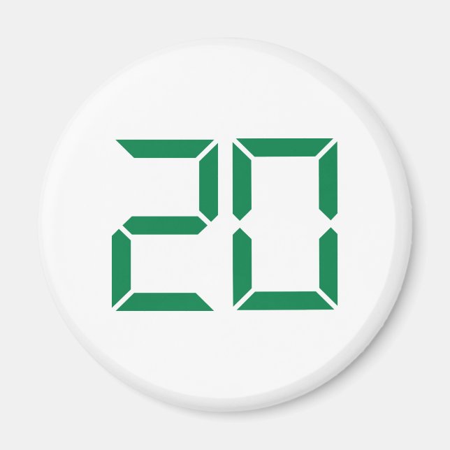 Íman Número - Vinte - 20 (Frente)