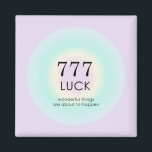 Íman Números de anjo Numerologia 777 Sorte<br><div class="desc">Relaxando a design espiritual ombre,  com o anjo 777,  um número de sorte,  que simboliza boa sorte e sorte. Números de anjo 7777 com placa de gradiente com significado e explicação de número. Números de anjo.</div>