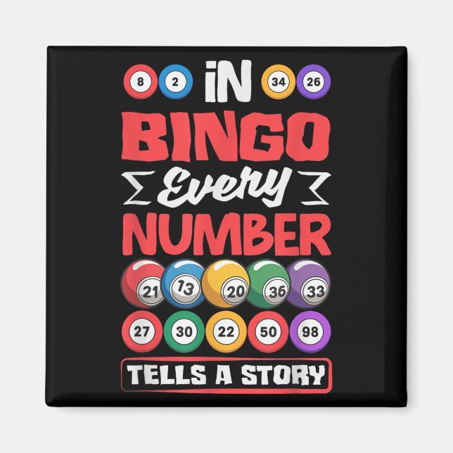 Íman Números de bingo contam história - Gambl da Loteri (Frente)