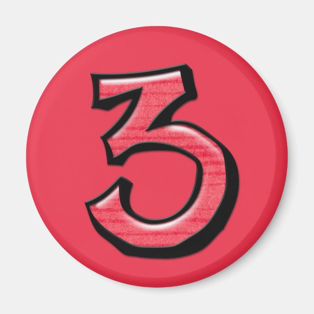 Íman Números de bobo 3 (Frente)