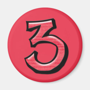 Íman Números de Bobo 3 vermelho
