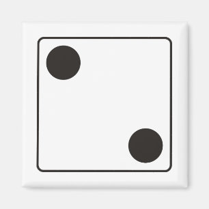 Íman Números de pontos do DADO 2 + seu backgr.