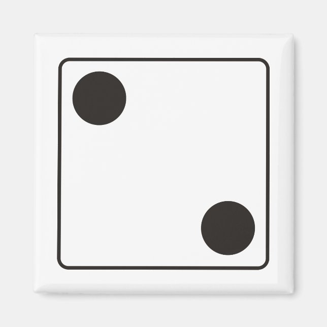 Íman Números de pontos do DADO 2 + seu backgr. (Frente)