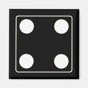 Íman Números DICE de pílulas brancas 4 + seu backgr.