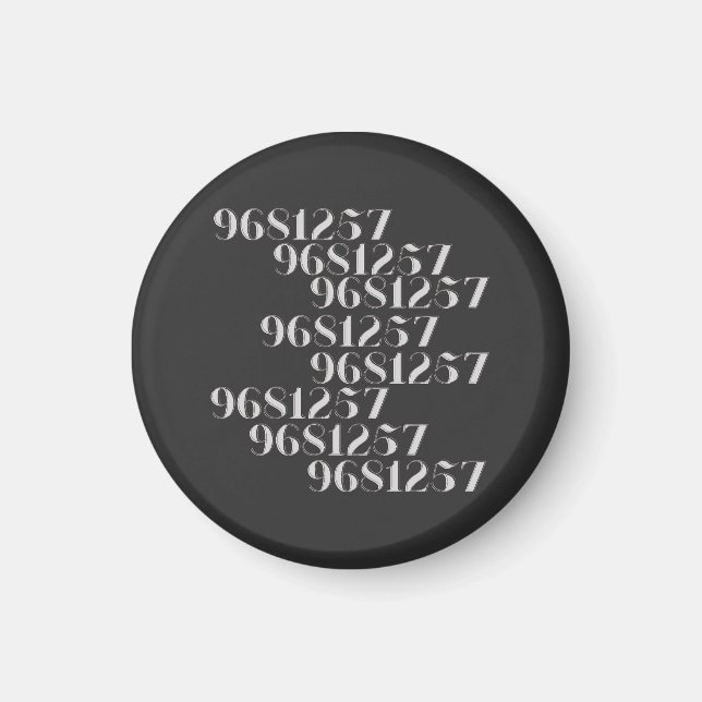 Íman Números Grabovoi 9681257 (Frente)