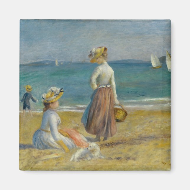 Íman Números na praia - Pierre-Auguste Renoir (Frente)