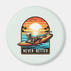 Íman Nunca Melhor - Skelset surfando Onda Sunset