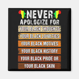 Íman Nunca Retro Peça Desculpas História Negra Africana