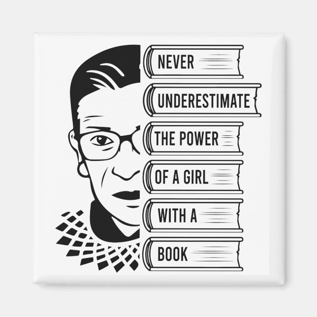 Íman Nunca subestime o poder da garota com o livro (Frente)
