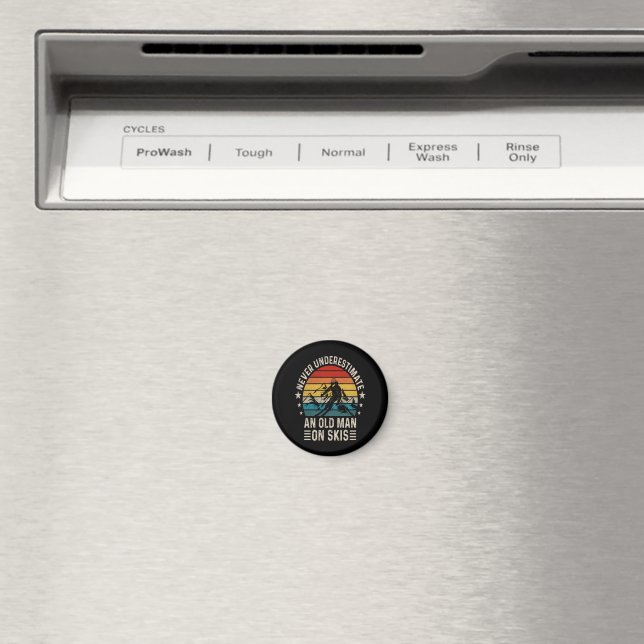 Íman Nunca Subestime Um Velho De Esqui Retro (In Situ (Dishwasher))