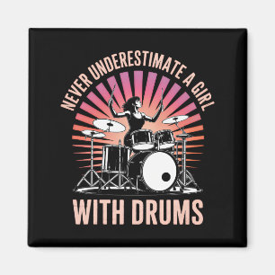Íman Nunca Subestime uma Garota Baterista Bateria Femin