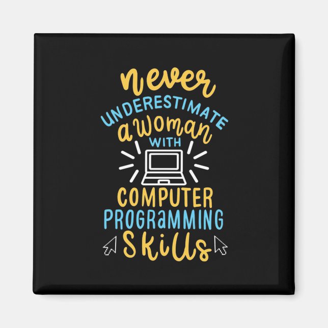 Íman Nunca Subestime Uma Mulher Com Um Computador (Frente)