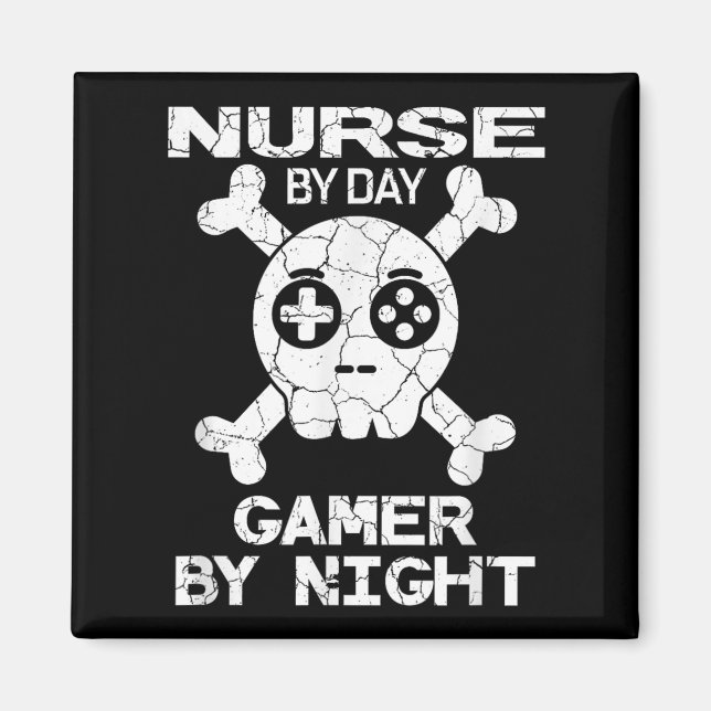 Íman Nurse By Day Gamer By Night - Gaming Quote  (Frente)