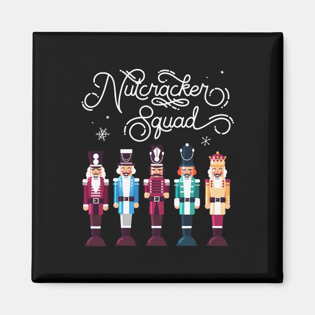 Íman Nutcracker Squad Holiday Christmas Boy Girl Women (Frente)