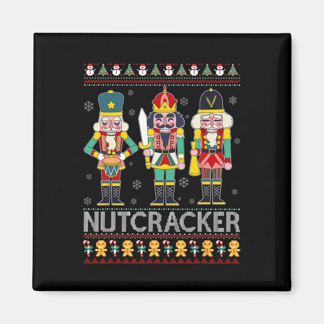 Íman Nutcracker Squad Shirt Engraçado Suor de Natal Fei (Frente)