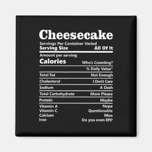 Íman Nutrição de Cheesecake Fala Engraçado Ação de Graç