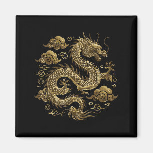 Íman Nuvens Asiáticas Dragão Vintage Chineses Japoneses
