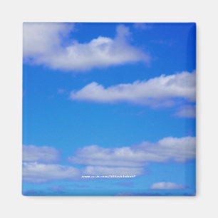 Íman Nuvens brancas, céu azul - ímã