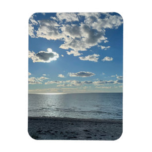 Íman Nuvens Céu Azul Nublado Praia Vazia