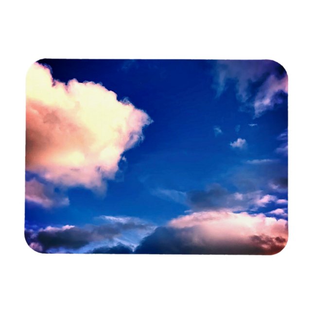 Íman Nuvens com Fotografia Externa de Céu Azul (Horizontal)