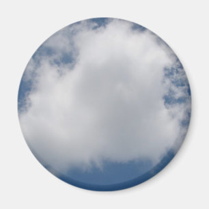 Íman Nuvens Cumulus Puffy no Céu Azul