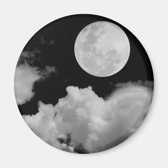 ÍMAN NUVENS DE LUA CHEIA PRETAS E BRANCAS (Frente)