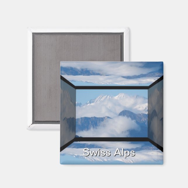 Íman Nuvens sobre os Alpes suíços (Front/Back)
