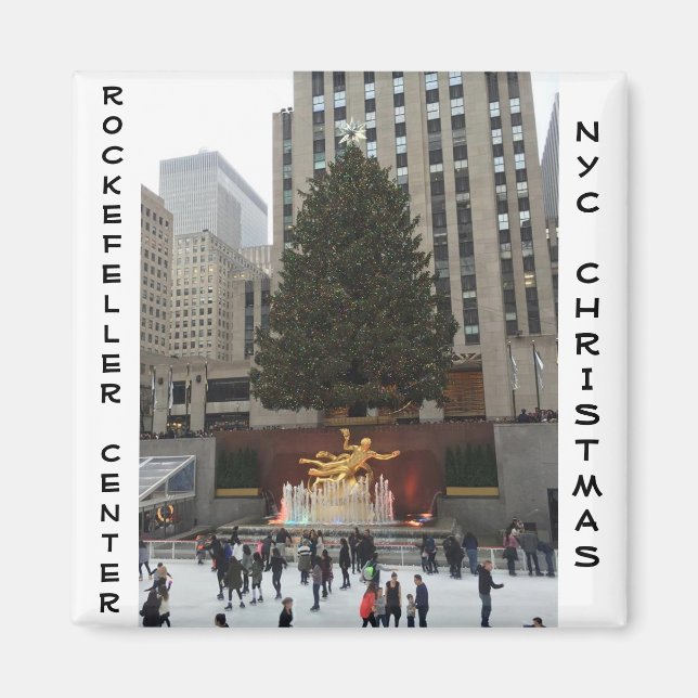 Íman NYC Rockefeller Center Ice Skating Rink Magnet (Frente)